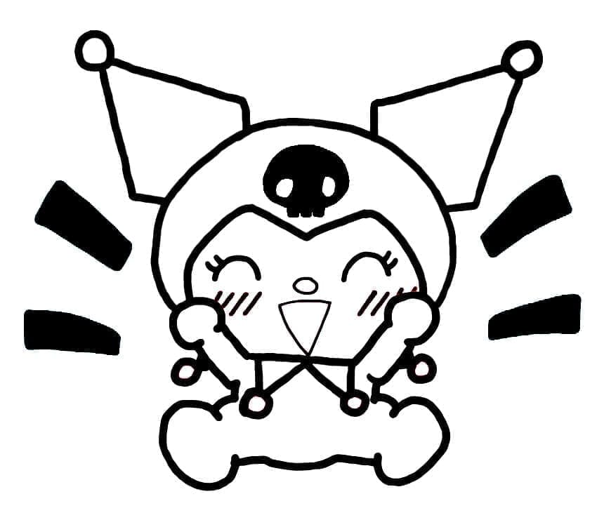 Tô màu Kuromi Vui Mừng
