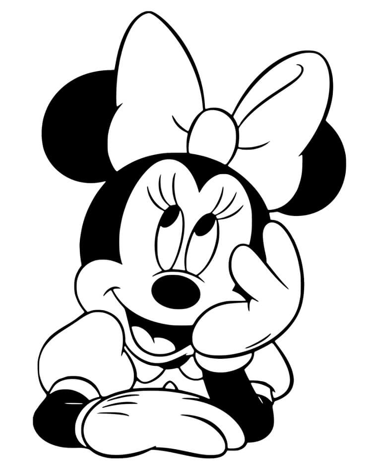 Tô màu Minnie Đang Cười