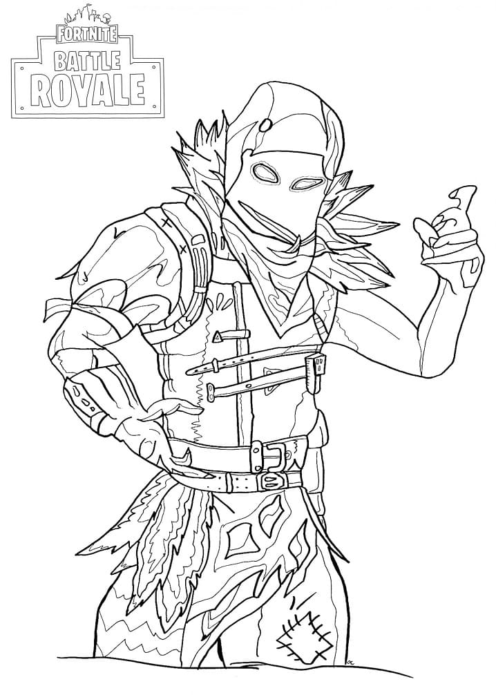 Tô màu Nhân Vật Fortnite Raven