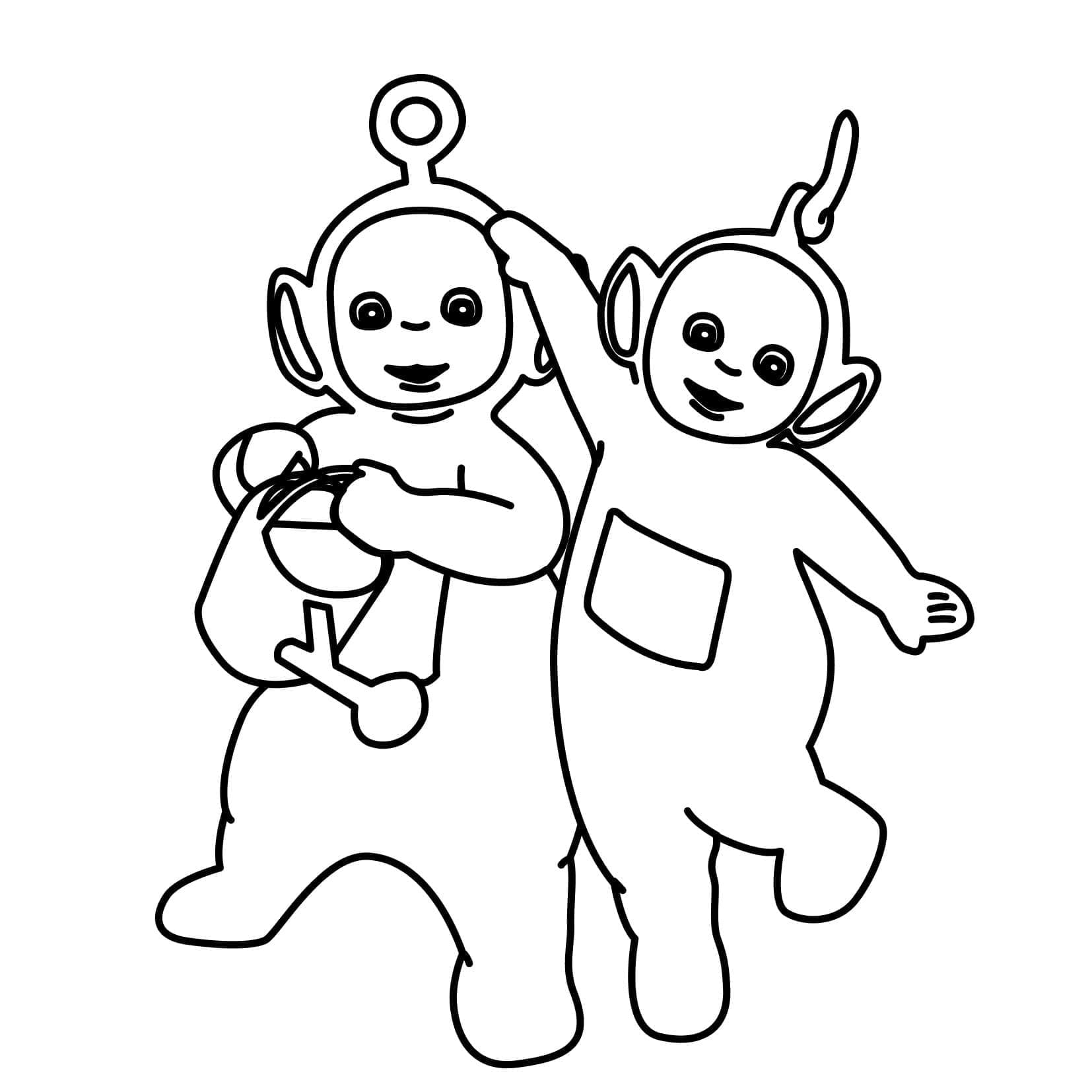 Tô màu Nhân Vật Po và Laa-laa Trong Teletubbies