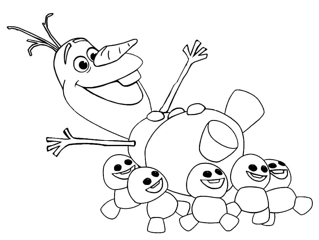Tô màu Olaf và Những Người Tuyết Nhỏ