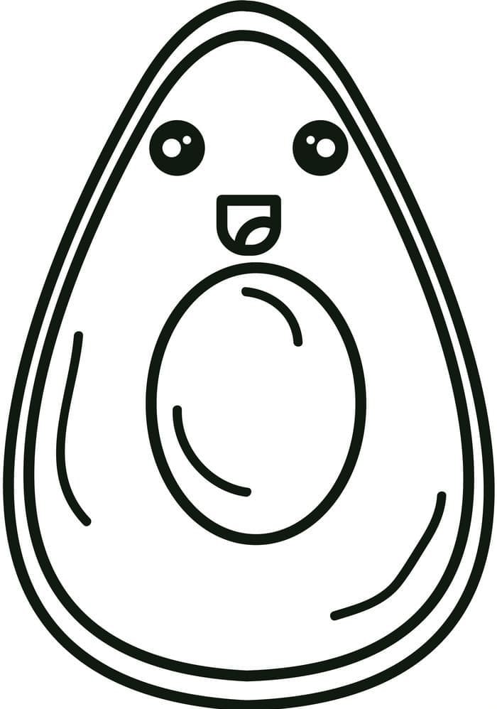 Tô màu Quả Bơ Cute