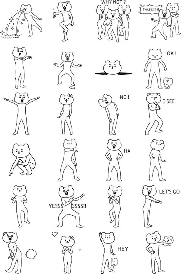 Tô màu Sticker Cute Ngộ Nghĩnh