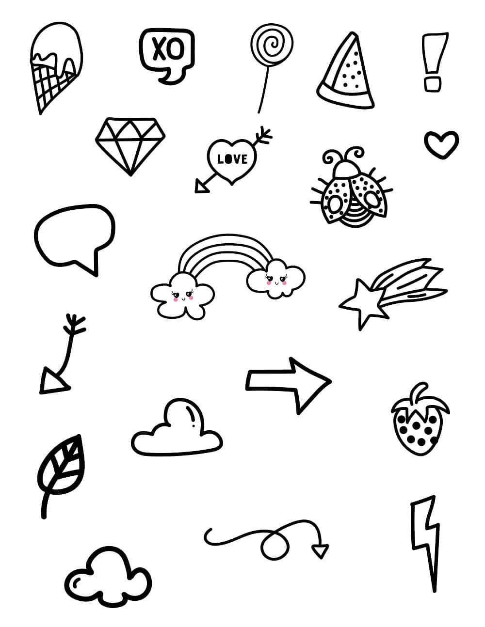 Tô màu Sticker Dán Đơn Giản và Cute