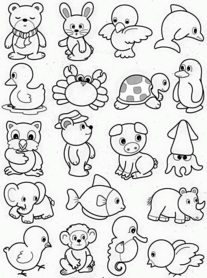 Tô màu Sticker Động Vật Cute