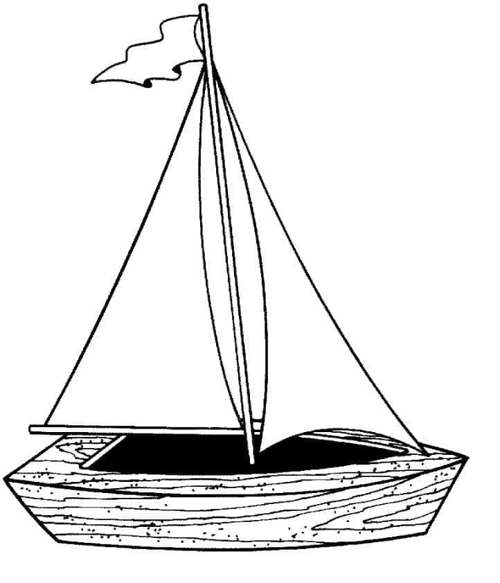 Tô màu Thuyền Buồm Gỗ