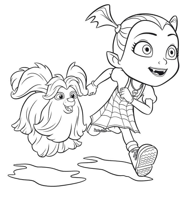 Tô màu Vampirina và Chú Chó Con