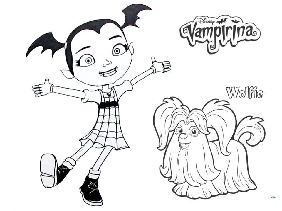 Tô màu Vampirina và Chú Chó Wolfie