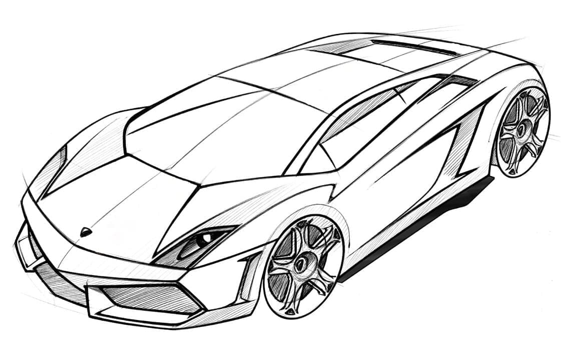 Tô màu Xe Lamborghini Hiện Đại