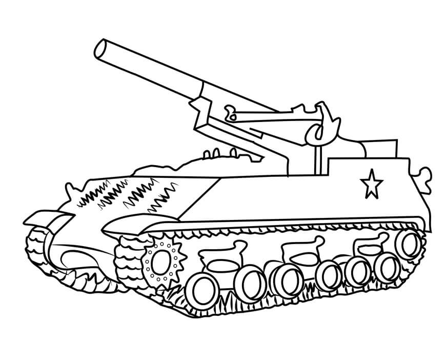 Tô màu Xe Tăng M43
