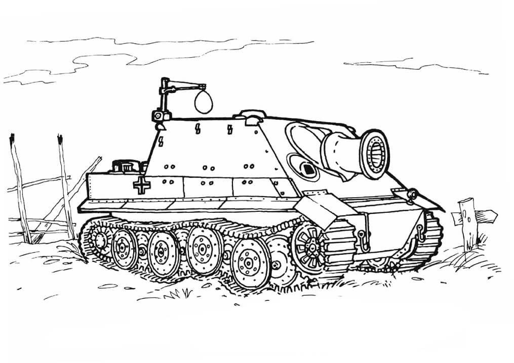 Tô màu Xe Tăng Sturmtiger