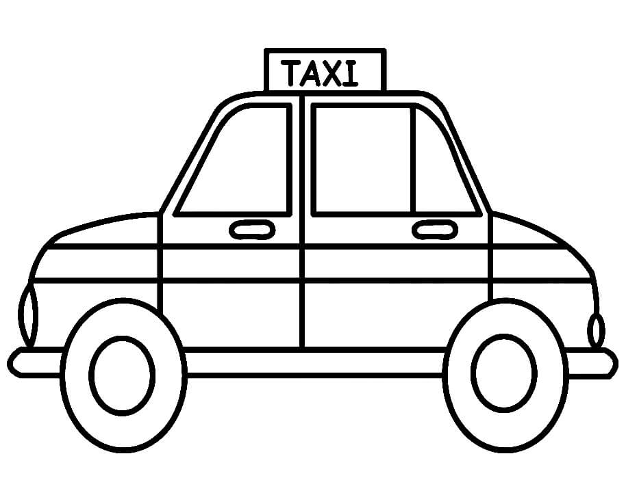 Tô màu Xe Taxi Đơn Giản