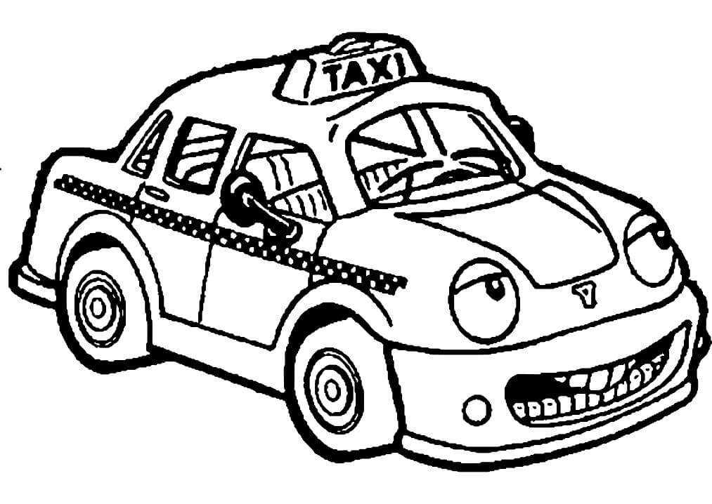 Tô màu Xe Taxi Hoạt Hình