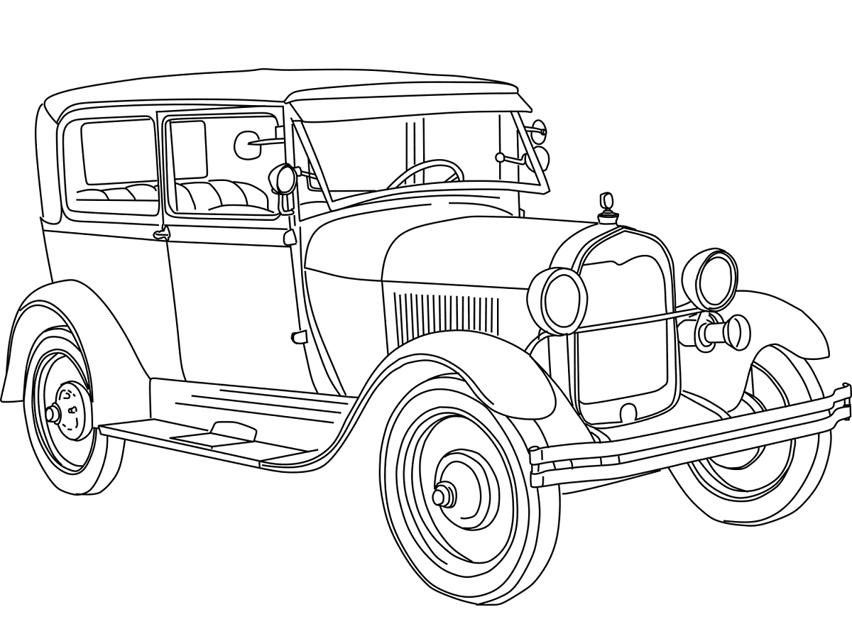 Tô màu xe ô tô 1928 ford model a