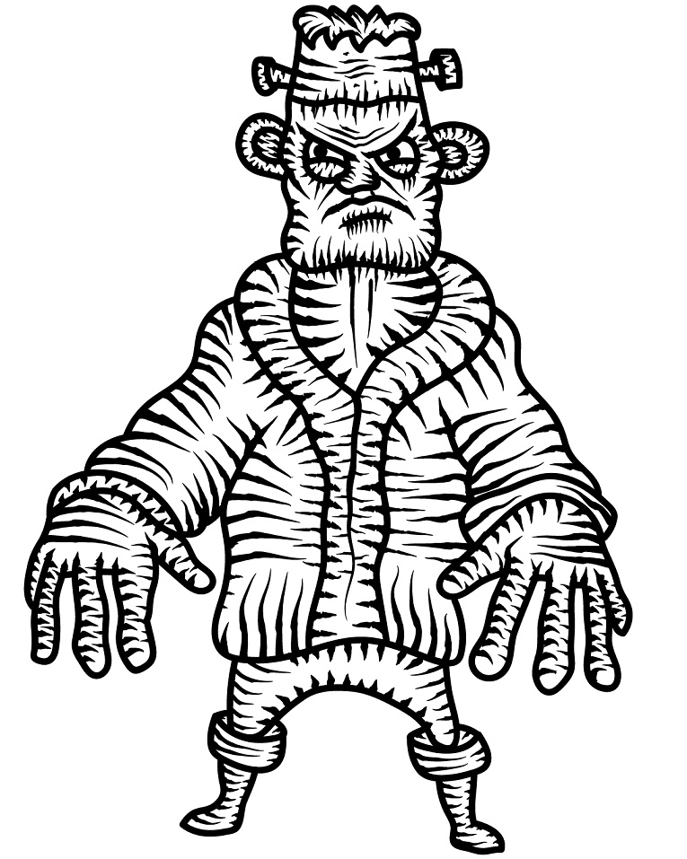 Tô màu Quái Vật Frankenstein