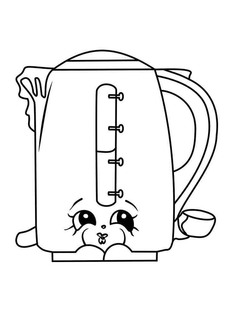 Tô màu Ấm Đun Nước Đáng Yêu
