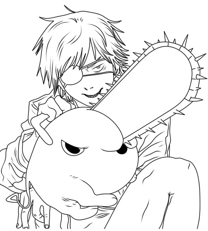 Tô màu Anime Chainsaw Man