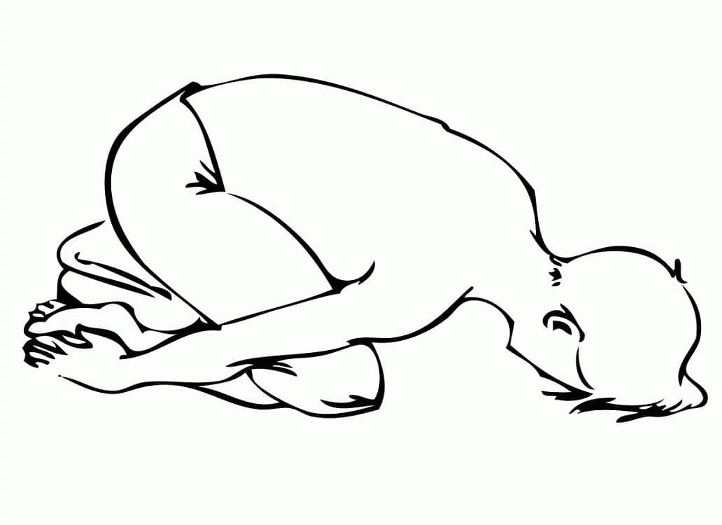 Tô màu Bé Đang Tập Yoga