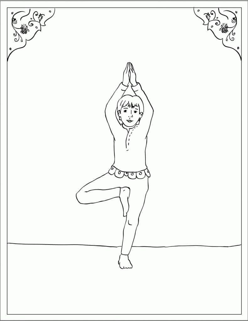 Tô màu Bé Tập Yoga