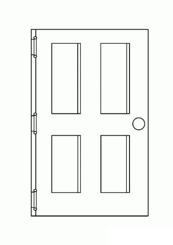 Tô màu Cái Cửa Bằng Gỗ