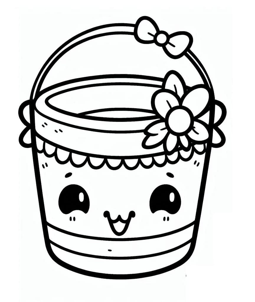 Tô màu Cái Xô Cute Đáng Yêu