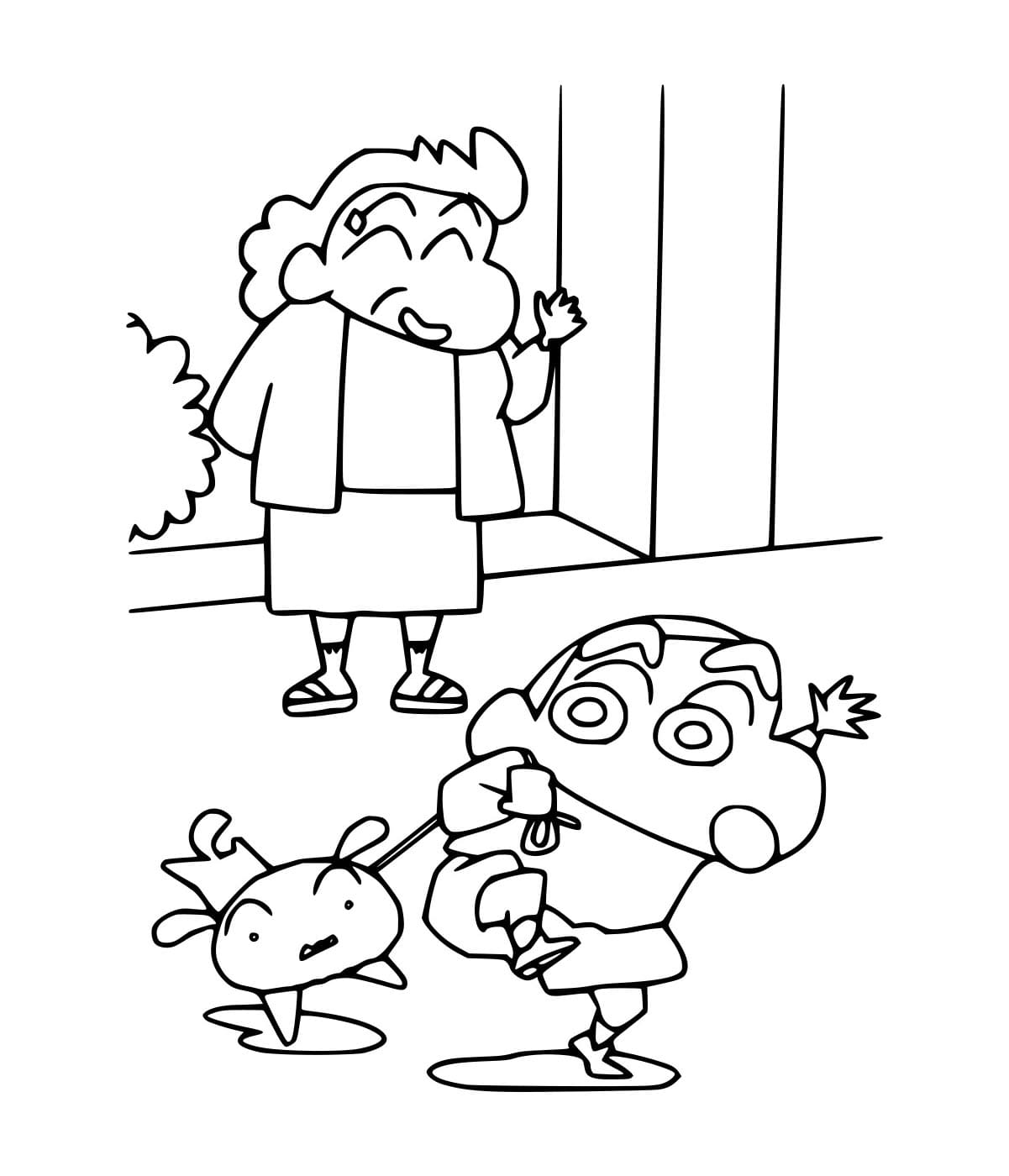 Tô màu Cậu Bé Shin Và Shinko