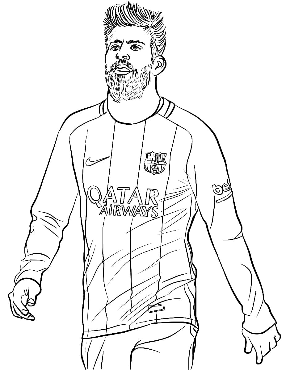 Tô màu Cầu Thủ Bóng Đá Gerard Pique