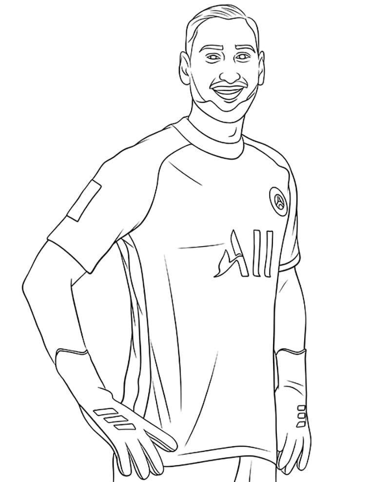 Tô màu Cầu Thủ Bóng Đá Gianluigi Donnarumma