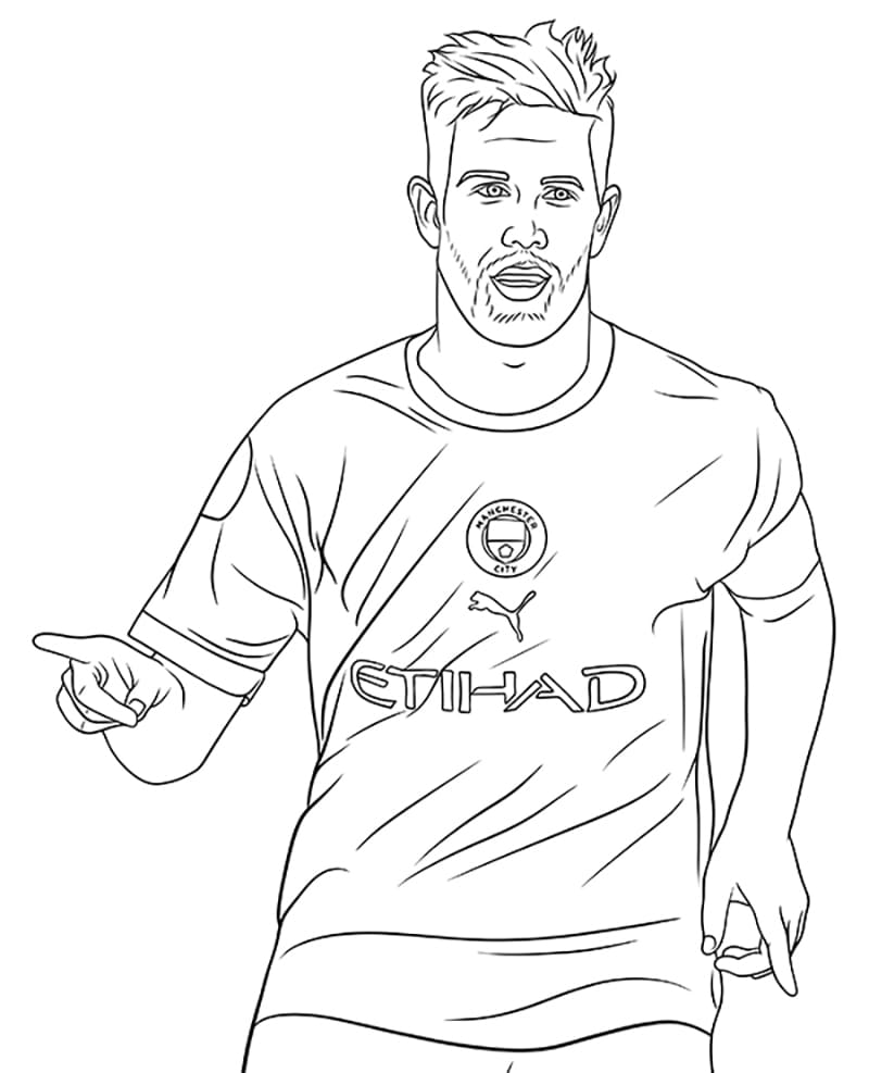Tô màu Cầu Thủ Bóng Đá Kevin de Bruyne