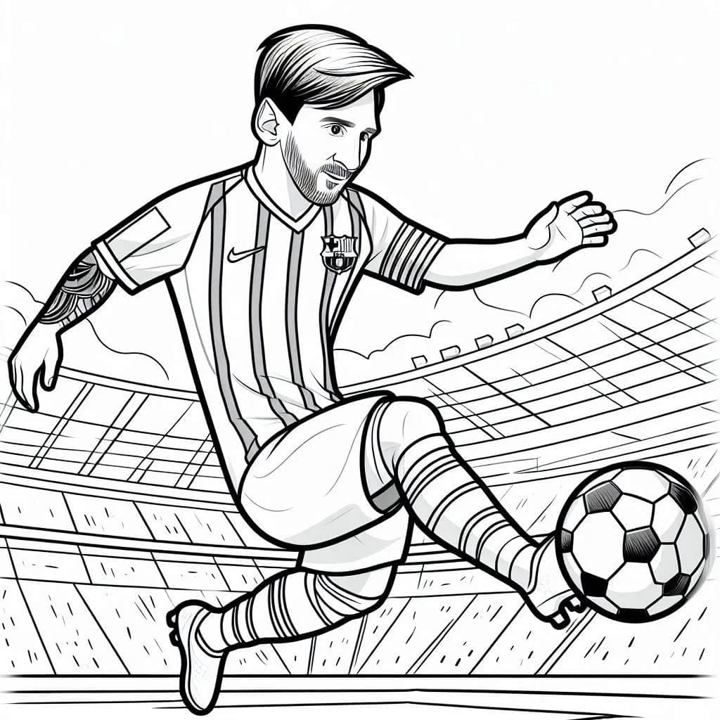 Tô màu Cầu Thủ Bóng Đá Messi