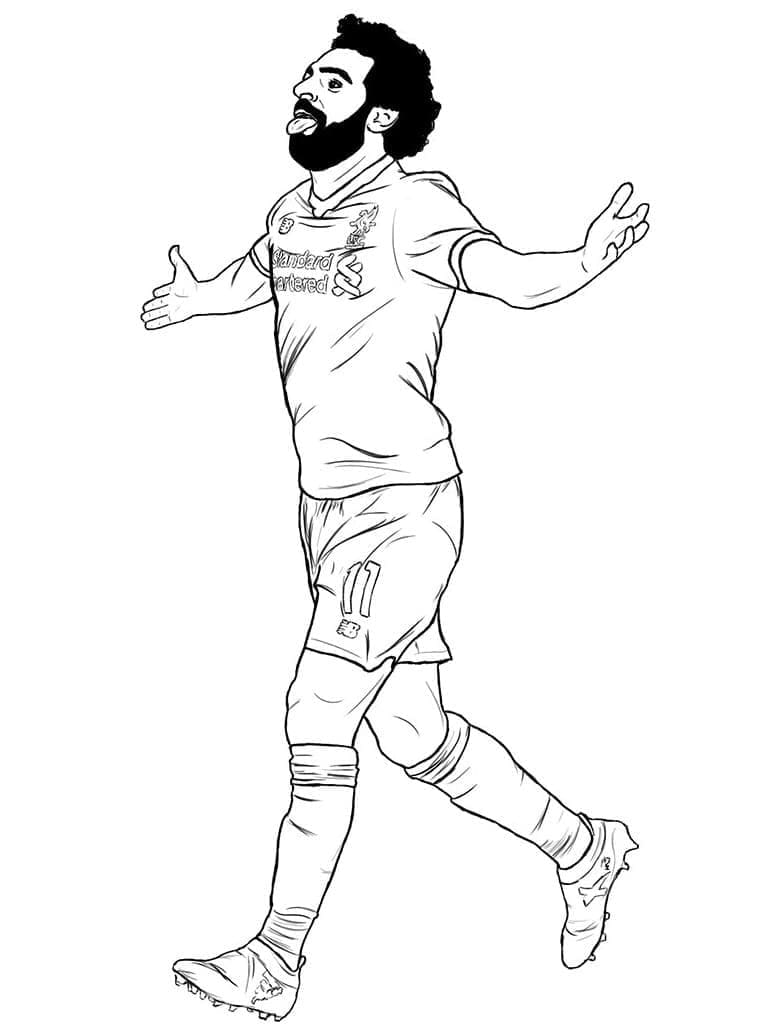 Tô màu Cầu Thủ Bóng Đá Mohamed Salah