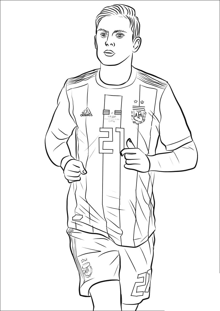 Tô màu Cầu Thủ Bóng Đá Paulo Dybala