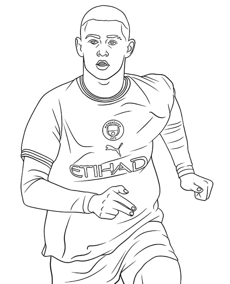 Tô màu Cầu Thủ Bóng Đá Phil Foden