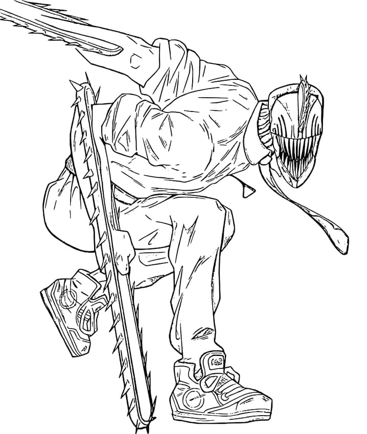 Tô màu Chainsaw Man Cực Ngầu