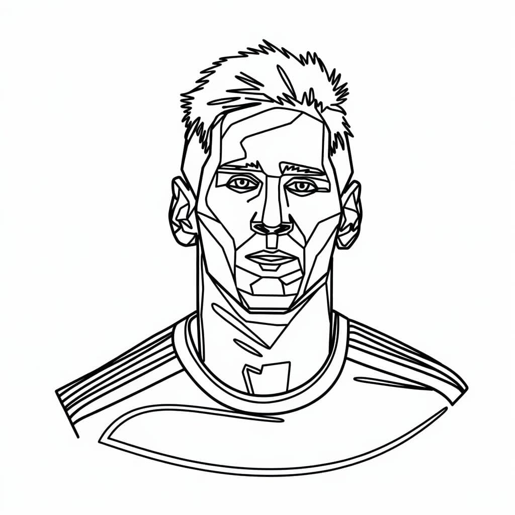 Tô màu Chân Dung Messi