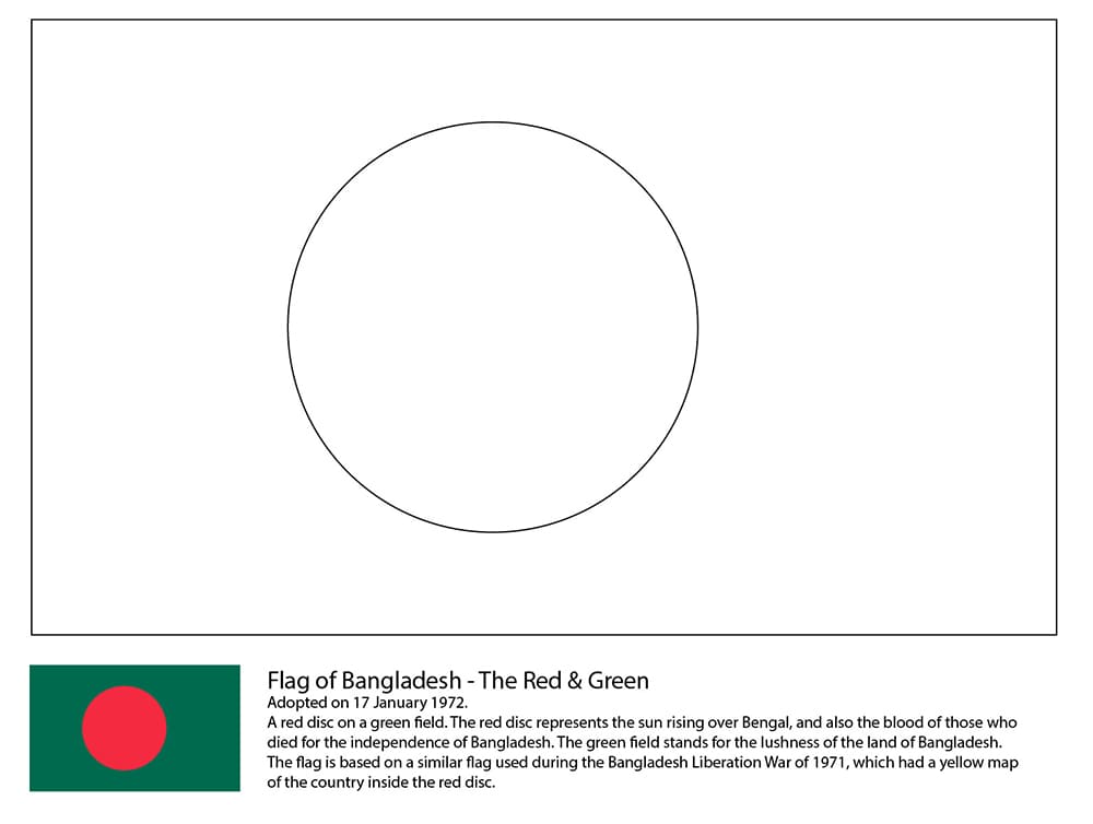 Tô màu Cờ Bangladesh
