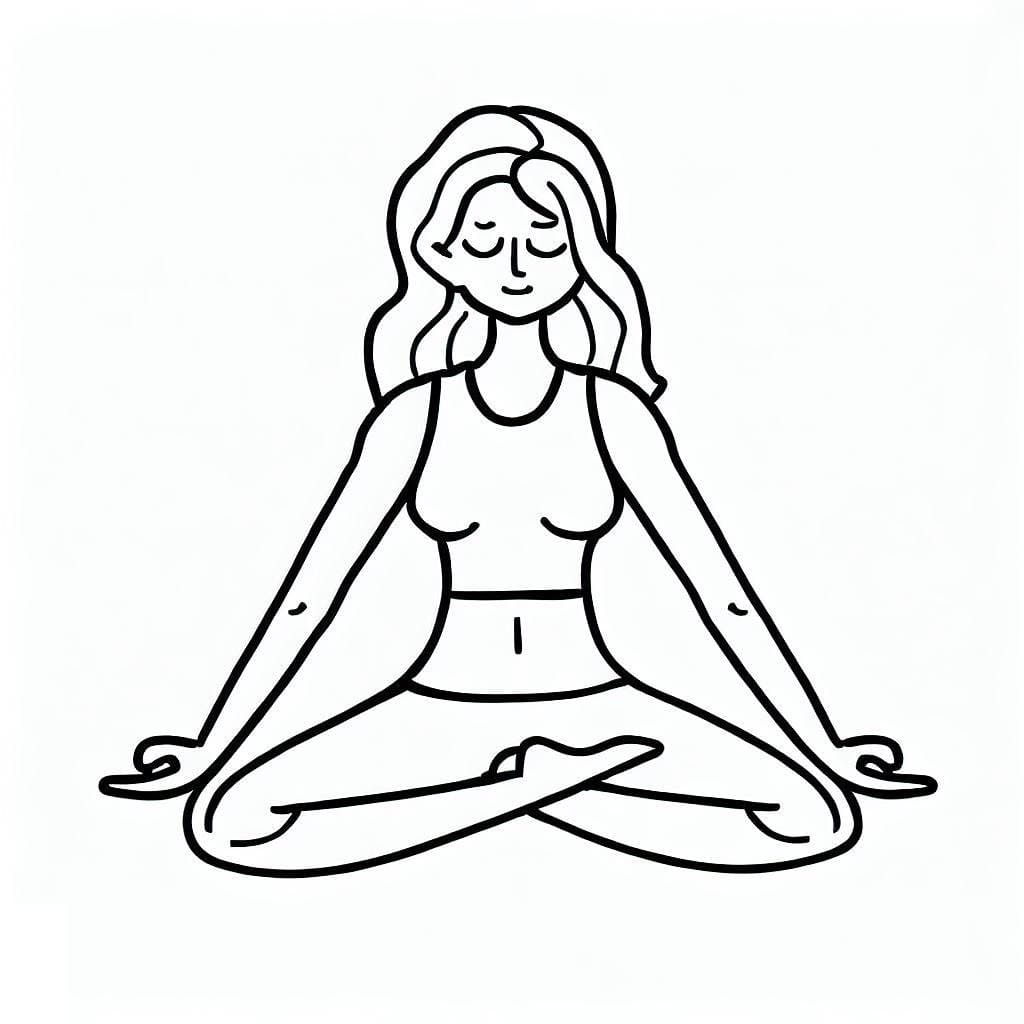 Tô màu Cô Gái Tập Yoga