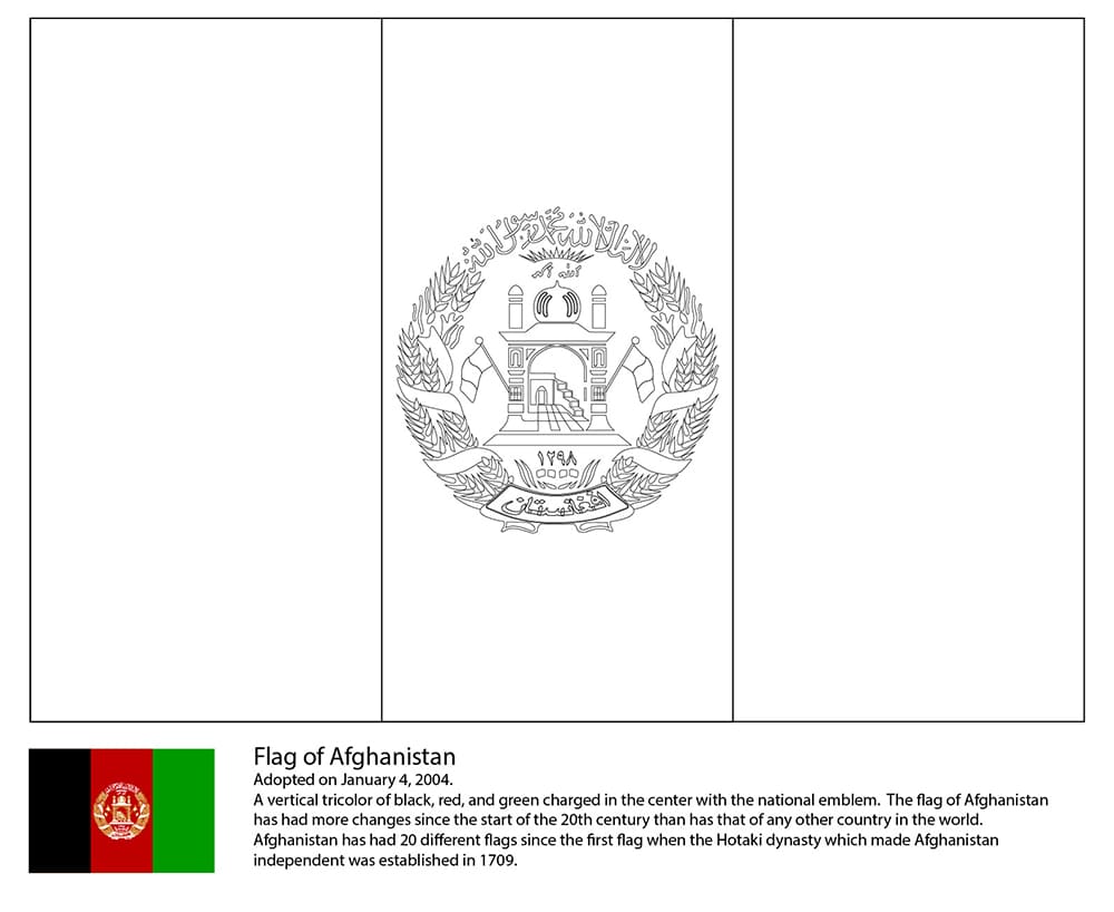 Tô màu Cờ afghanistan