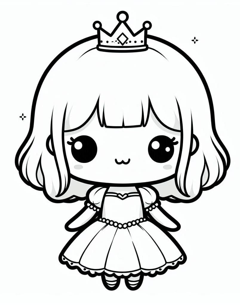 Tô màu Công Chúa Chibi Đáng Yêu Nhất