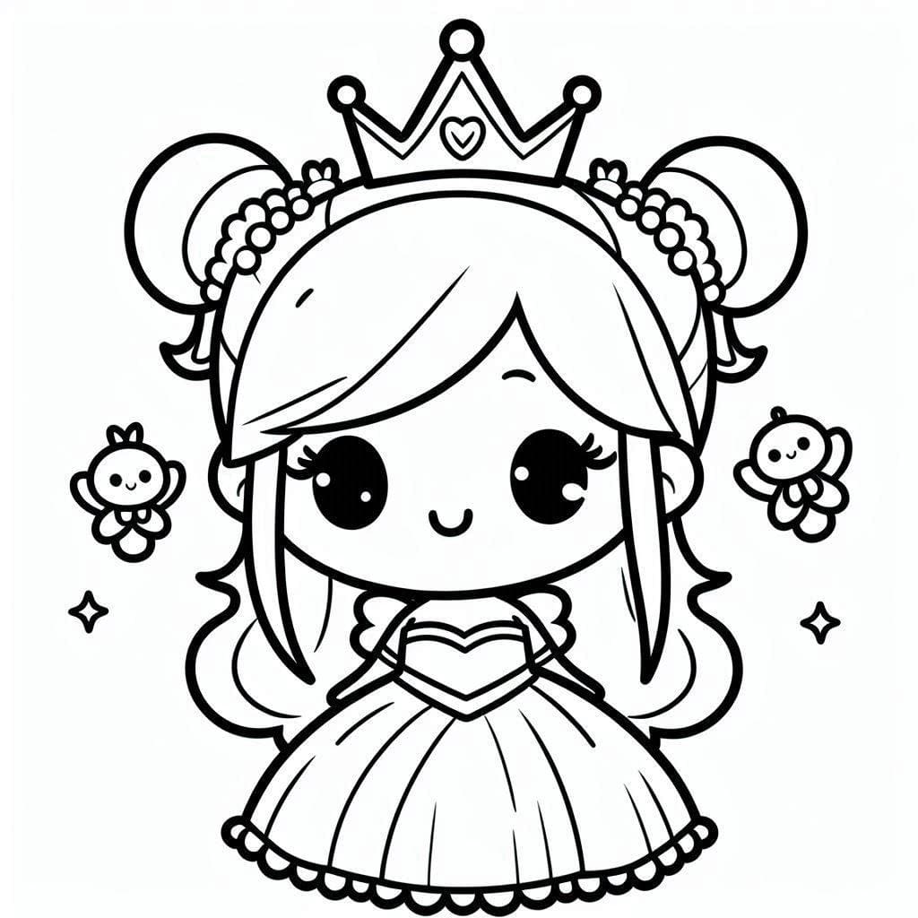 Tô màu Công Chúa Chibi Đẹp