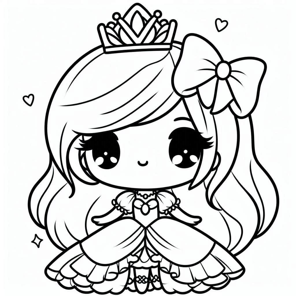 Tô màu Công Chúa Chibi Xinh Xắn
