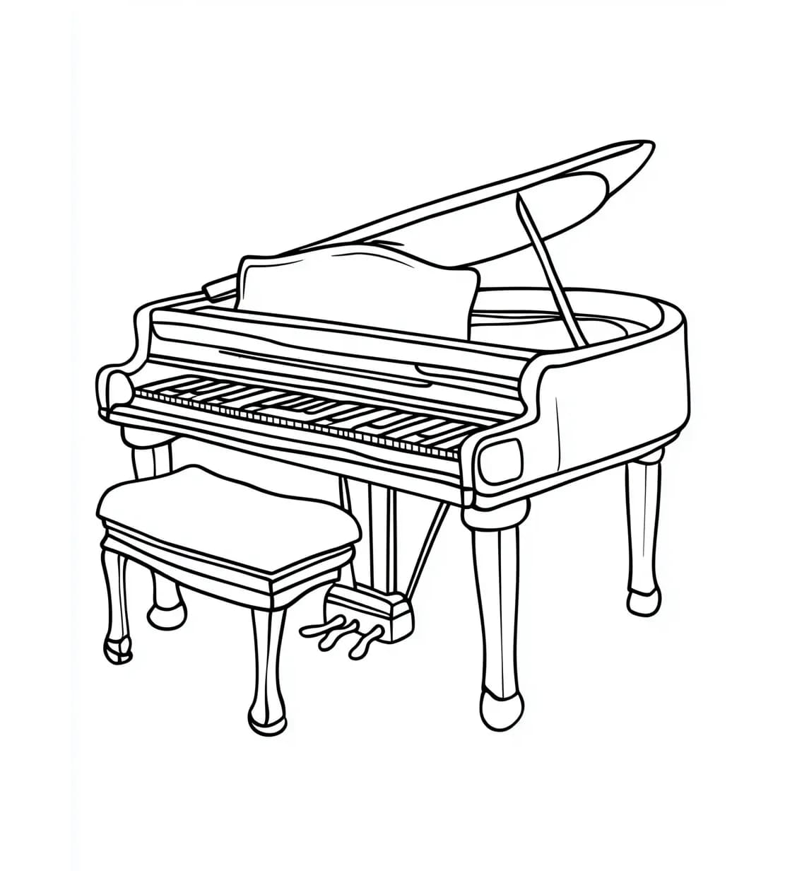 Tô màu Đàn Piano Khá Đơn Giản