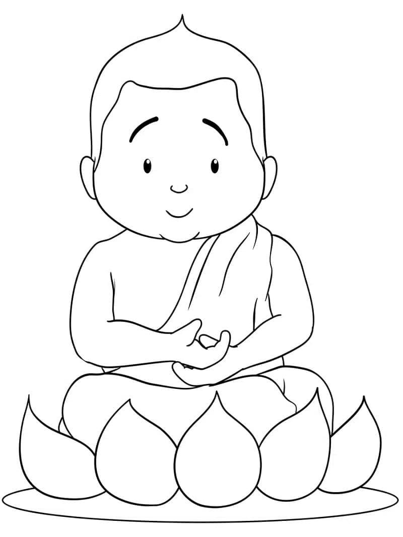 Tô màu Đức Phật Đáng Yêu