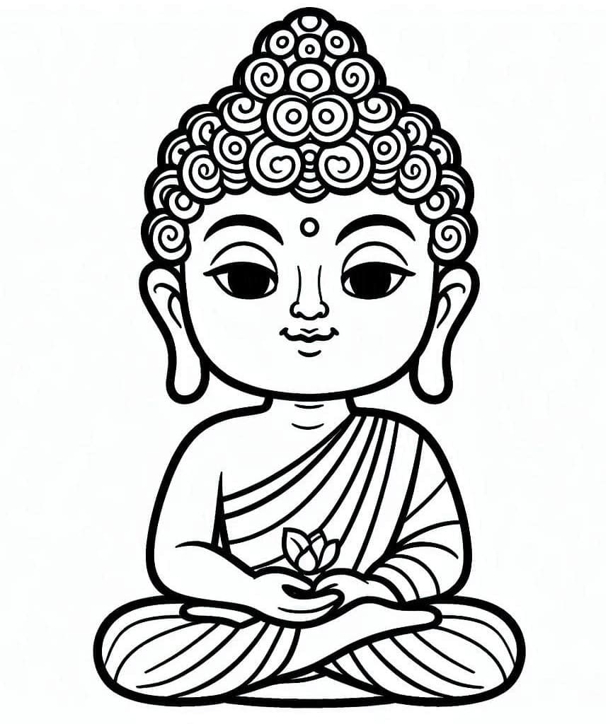 Tô màu Đức Phật Dễ Thương