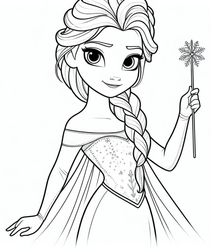 Tô màu Elsa Rất Đẹp