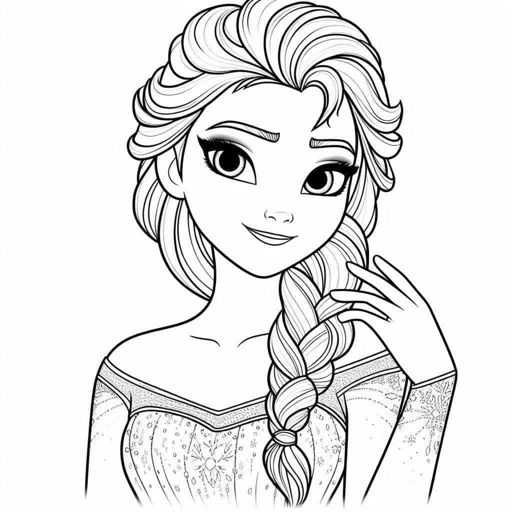 Tô màu Elsa Rất Xinh Đẹp