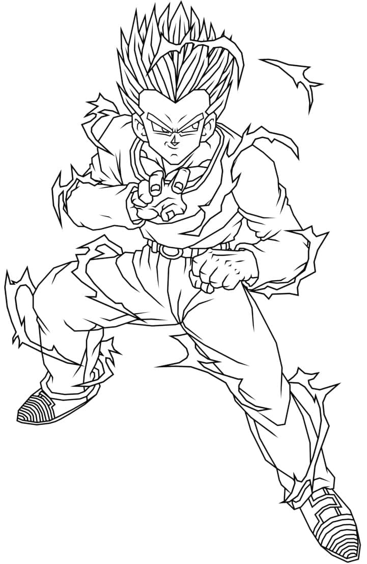 Tô màu Gohan Mạnh Mẽ