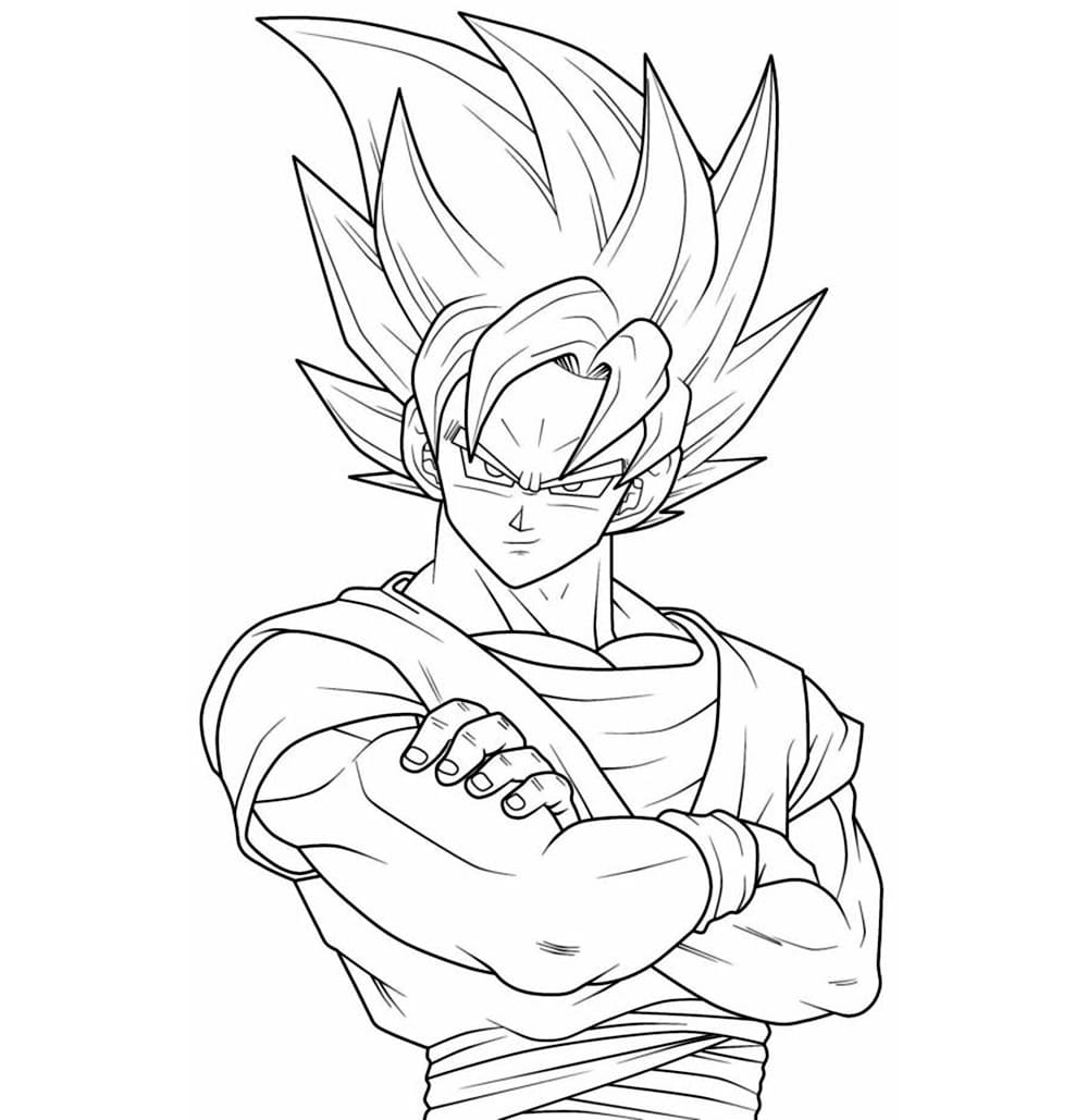 Tô màu Goku Đẹp Trai