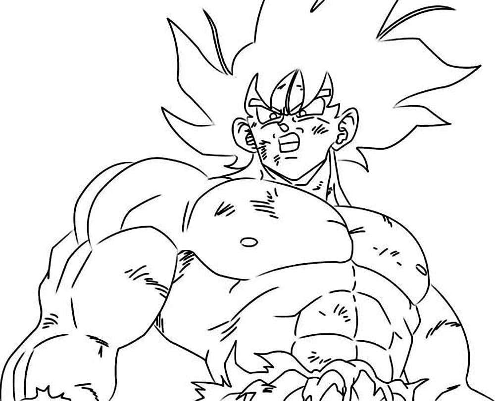 Tô màu Goku Khổng Lồ