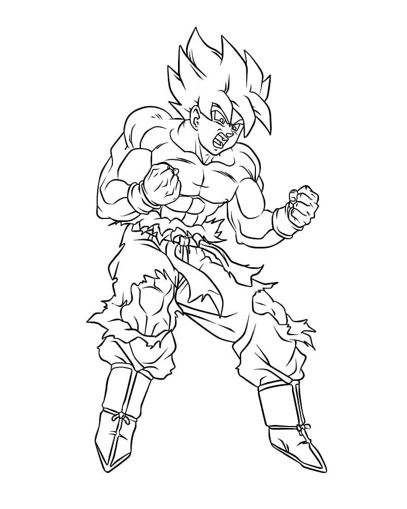 Tô màu Goku Kích Hoạt Siêu Năng Lực